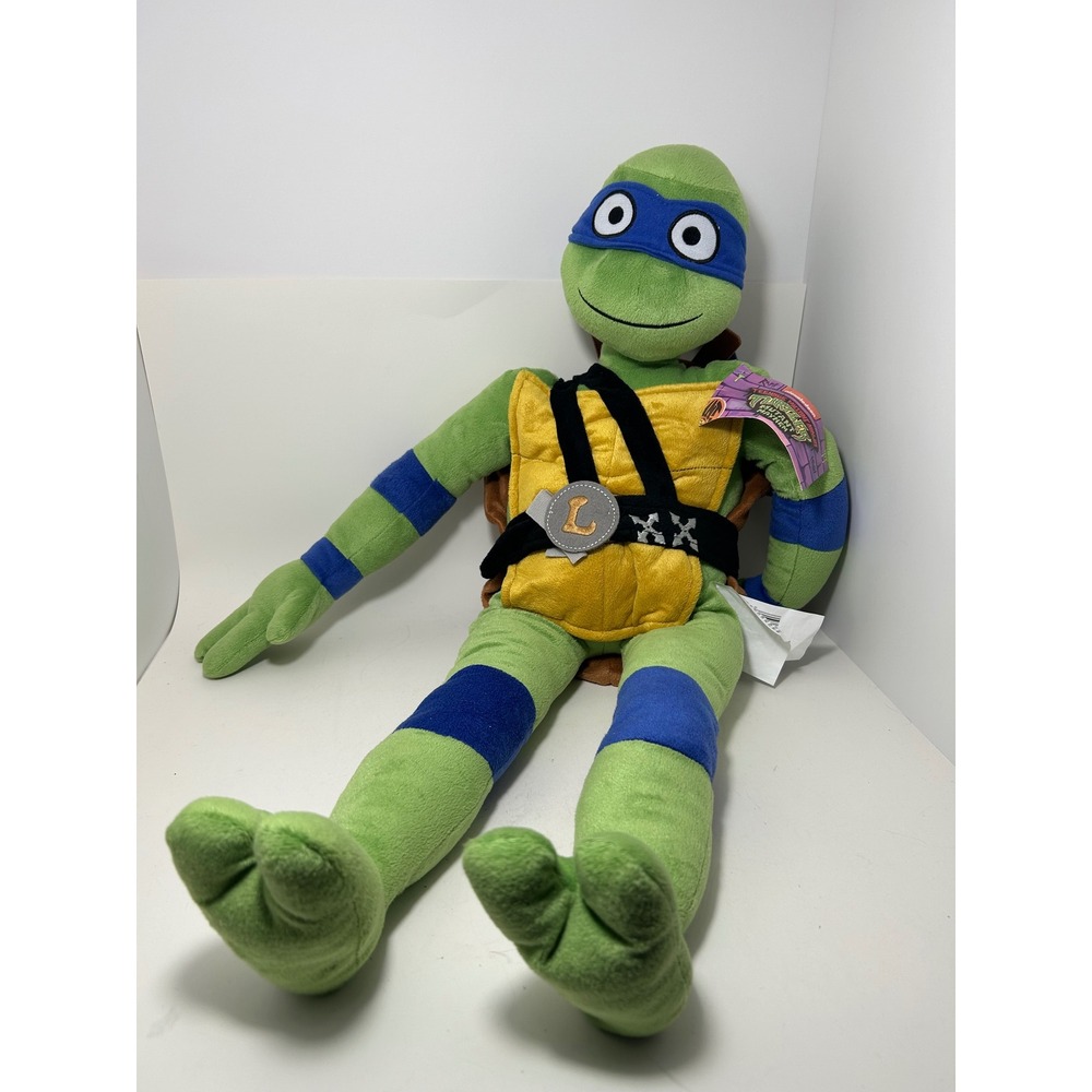 Nickelodeon TMNT Mutant Mayhem Leonardo Plush Large Stuffed Toy Jay Franco NWT